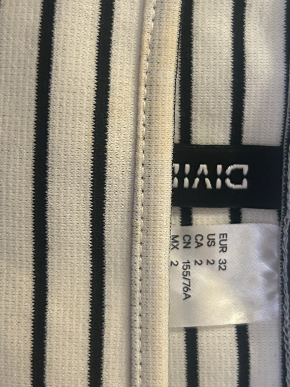 H&M Divided Black & White Striped Fit & Flare Dress | Size 2 - Picture 2 of 3